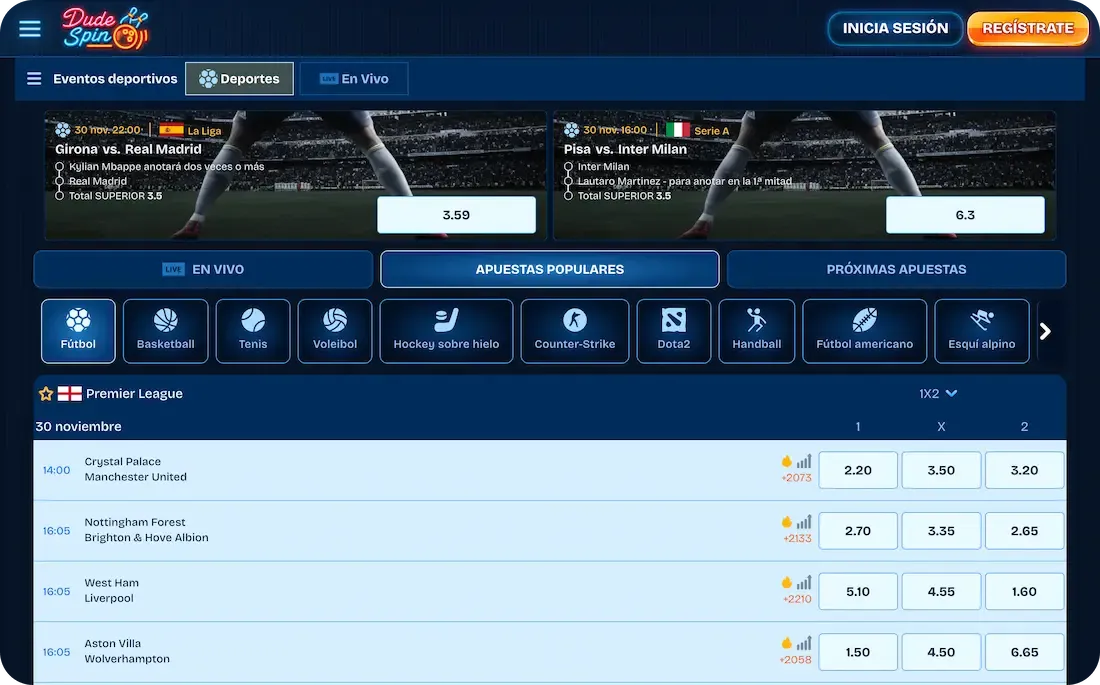 deportes del casino dudespin